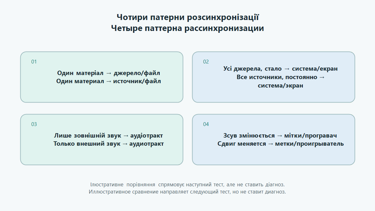 Чотири патерни розсинхронізації