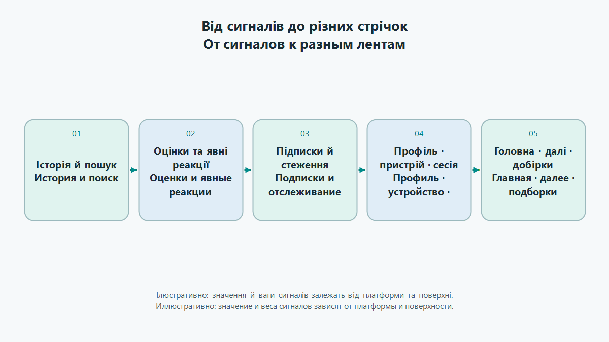 Від сигналів до різних стрічок
